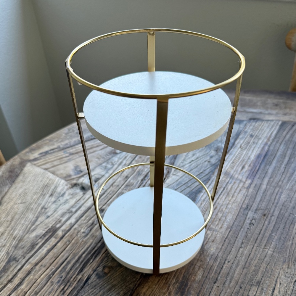 Target Round Metal Countertop Turntable Brass Bathroom Organizer